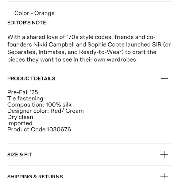 SIR | Riviera Calla Silk Scarf Top - Picture 7 of 7